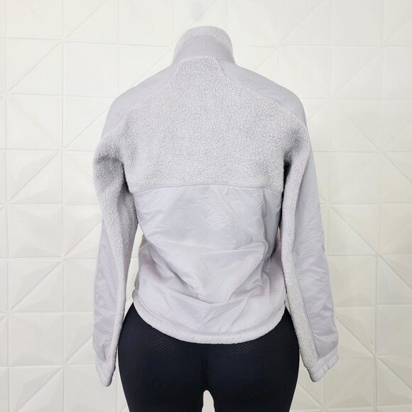 Lululemon Women's Heathered Ceramic Go Cozy Sherpa Fleece Basic Jacket Size 8 - Picture 5 of 11